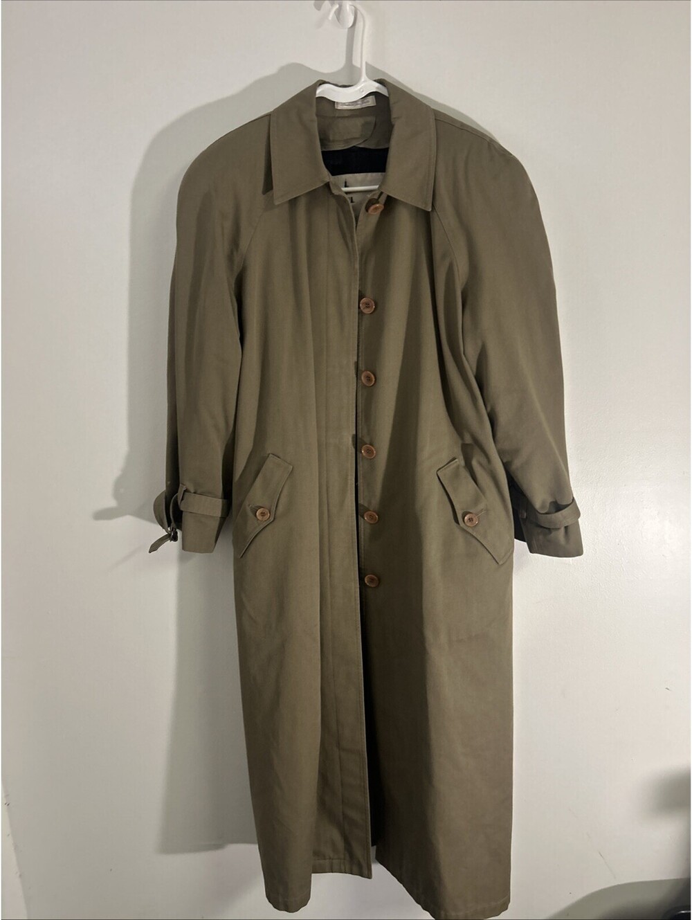 Vintage Misty Harbor Womens Trench Coat Taupe Size 10 Belted